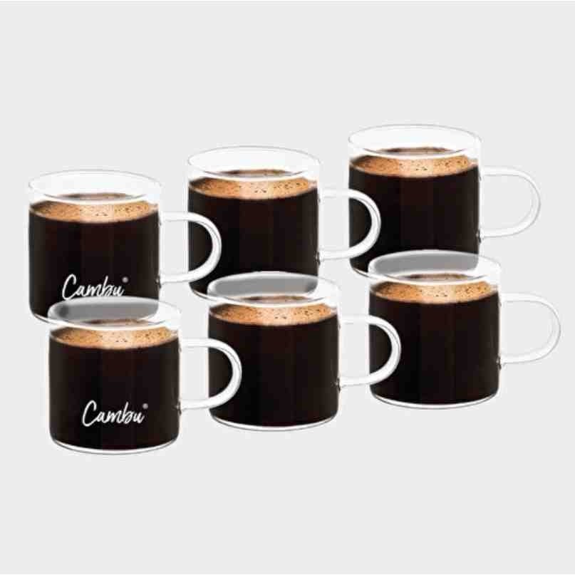 Cambu Termosilikat 6 Lı Türk Kahvesi Espresso Fincan Seti - Şeffaf Fincan / Bardak / Kahve Takımı Fiyatı