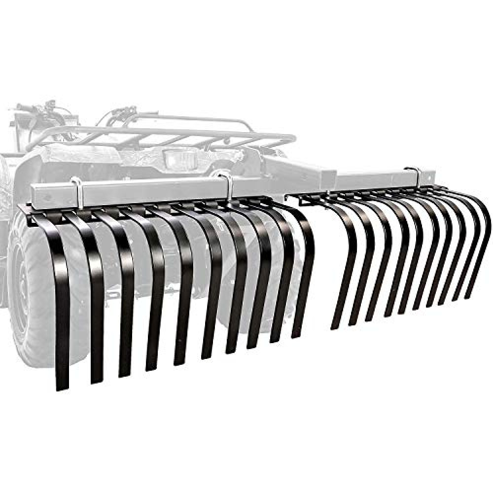 Camco Black Boar ATV/UTV Landscape Rake Implement for Removal of Rock, Grass Clumps and Debris, Prep for Seeding, Cultivate, Establish Food Plot, Maintain Land (66002)