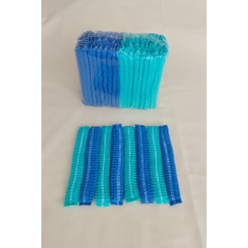 Çamder Tekstil Mavi - Yeşil Tek Kullanımlık Saç Bonesi - Akordiyon, Nonwoven 400 Adet Bone (50 cm x 45 Cm) Oto Boyaları Fiyatı