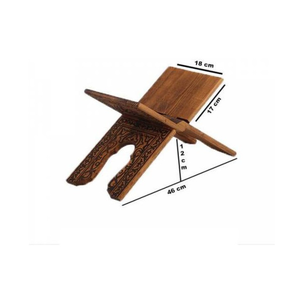 Camimarket Selçuklu Yakma Desenli Ahşap Rahle Küçük 45 cm - Kahverengi Sehpa Fiyatı