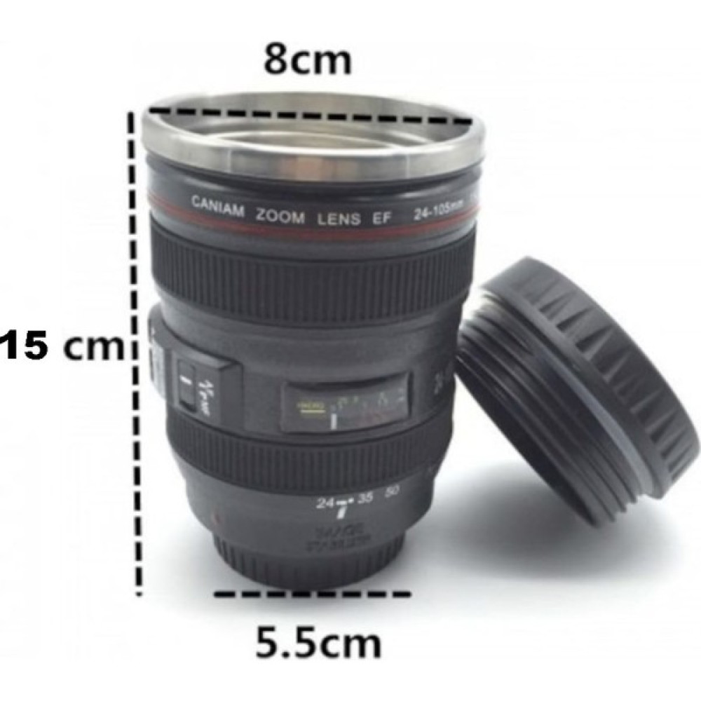 Camino Kamera Lens Objektif Görünümlü Termos Kupa Bardak - Siyah Fincan / Bardak / Kahve Takımı Fiyatı