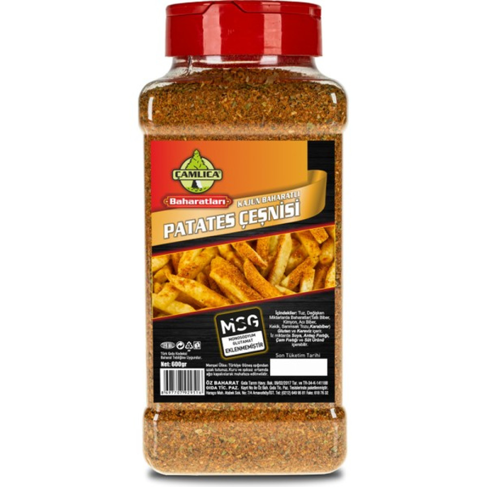 Çamlıca Kajun Baharatlı Patates Çeşnisi Pet - 600GR - 1 Adet Baharat Fiyatı