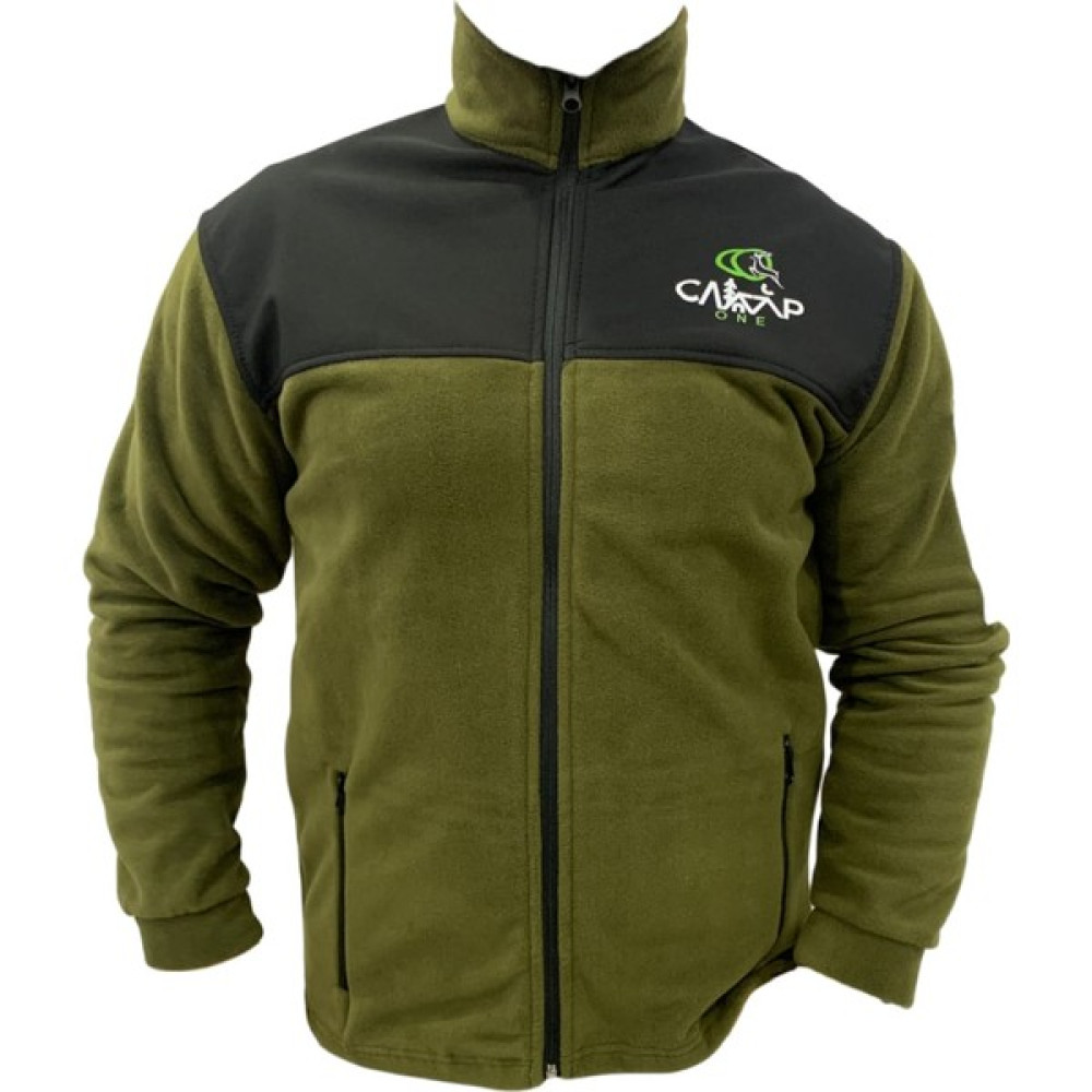 Camp One Slim Fit Anti Pilling Tüylenme Yapmayan Tam Fermuar 3 Cepli Shoftshell Sweatshirt Polar S - Antrasit - Yeşil - XL Oto Boyaları Fiyatı