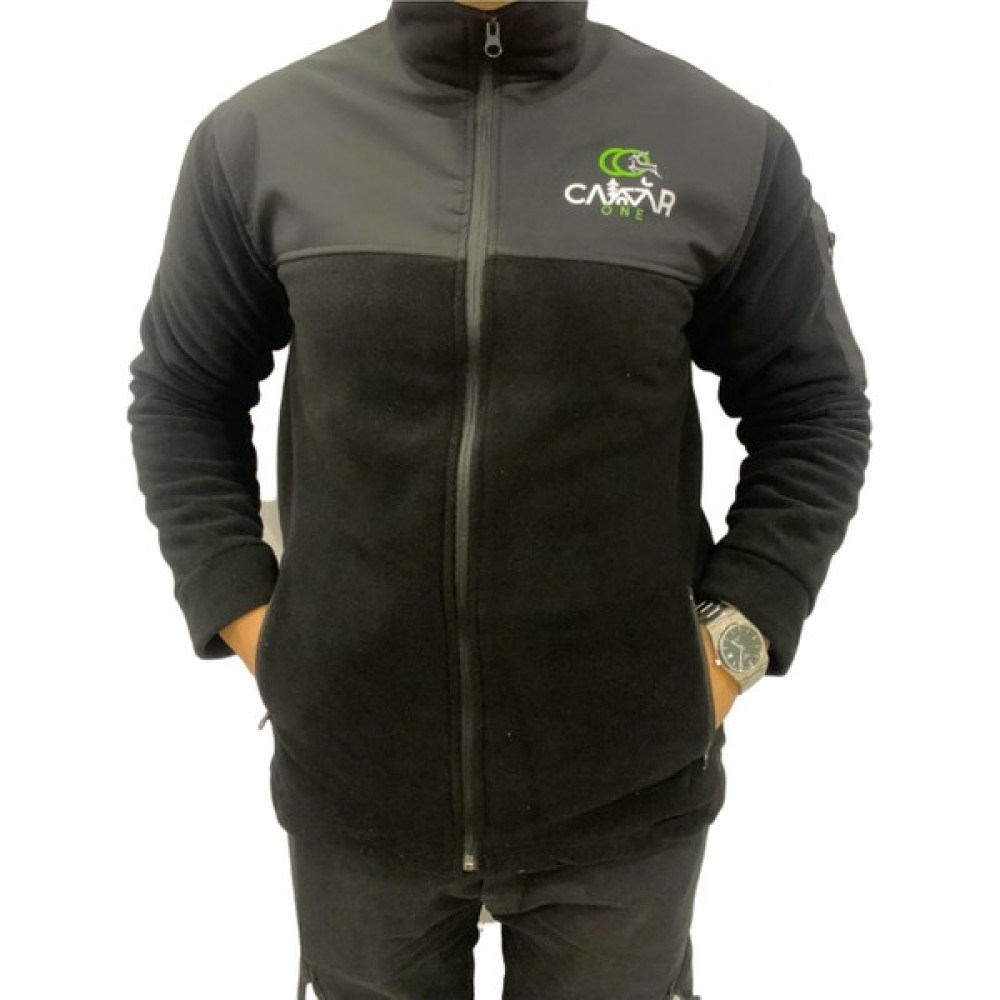 Camp One Slim Fit Anti Pilling Tüylenme Yapmayan Tam Fermuar 3 Cepli Shoftshell Sweatshirt Polar S - Kamuflaj Siyah - XL Oto Boyaları Fiyatı