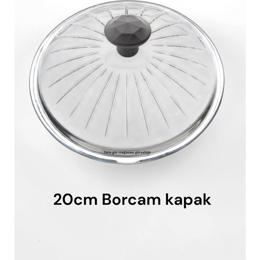 Campout 20CM Tencere Tava Borcam Kapak Küçük Sahan Tava Tencere Uyumlu Isıya Dayanıklı Cam Kapak Tencere / Tava Setleri Fiyatı