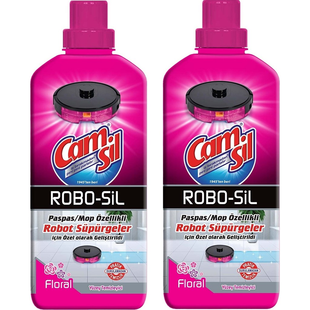 Camsil Robot Süpürge Robo-Sil Yüzey Temizleyici Floral 900 ml x 2 Adet - 2 x 900 Ml Robot Süpürgeler Fiyatı