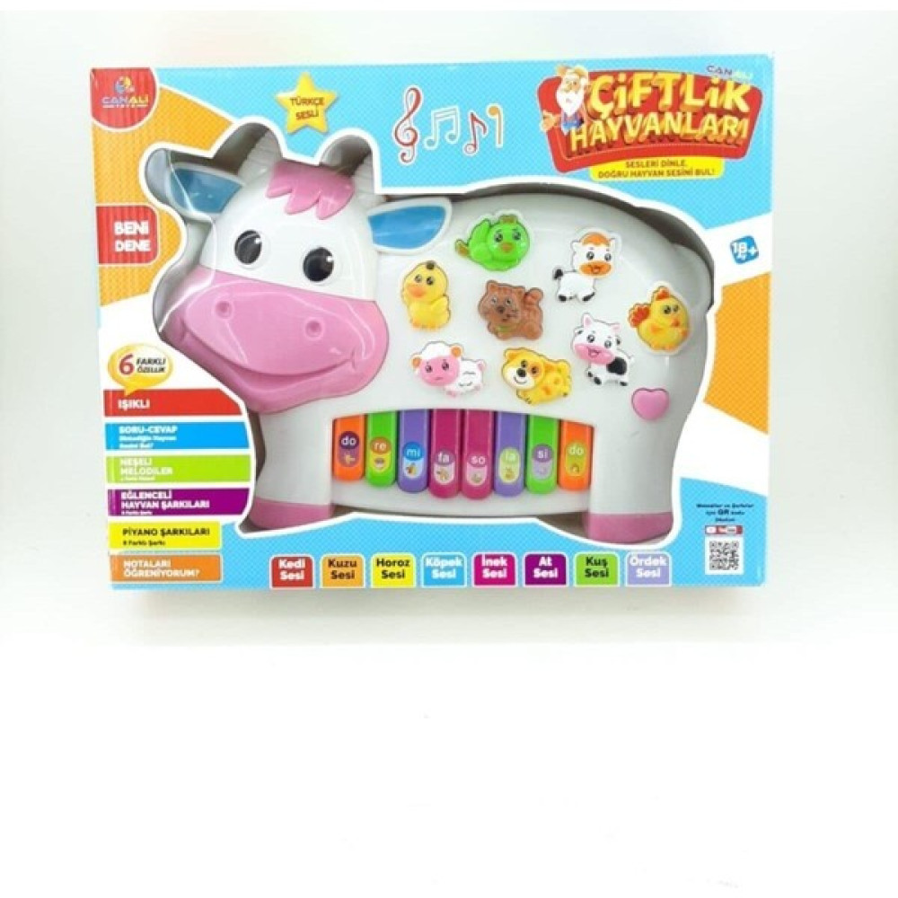 Can Ali Toys Çiftlik Hayvanlar Inek Piyano Oyuncağı - Mavi Oto Boyaları Fiyatı