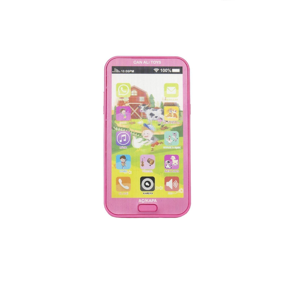 Can Ali Toys Dokunmatik Oyuncak Telefon Sesli Işıklı Müzikli Oyuncak Çocuk Telefonu Pembe Eğitici Oyuncak Fiyatı