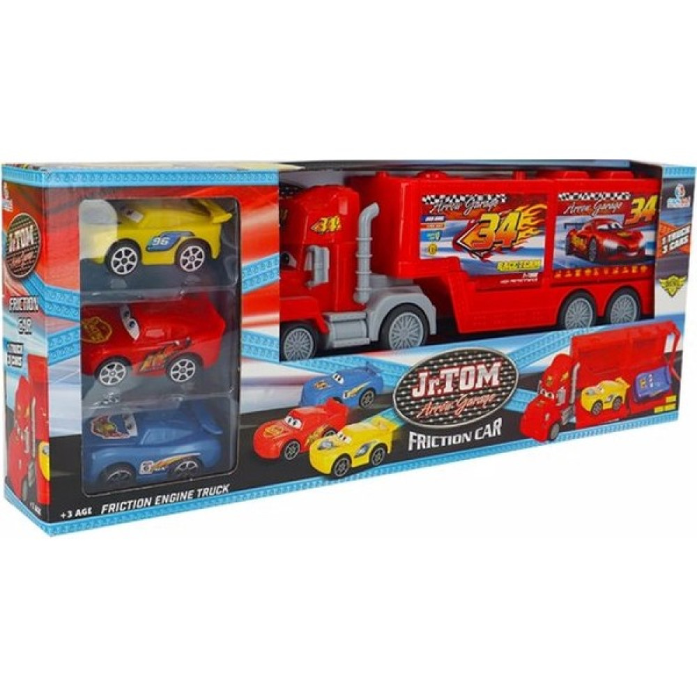 Can Ali Toys Jr Tom Taşıyıcı Tır Kırmızı - Renkli Oyuncak Araç Fiyatı