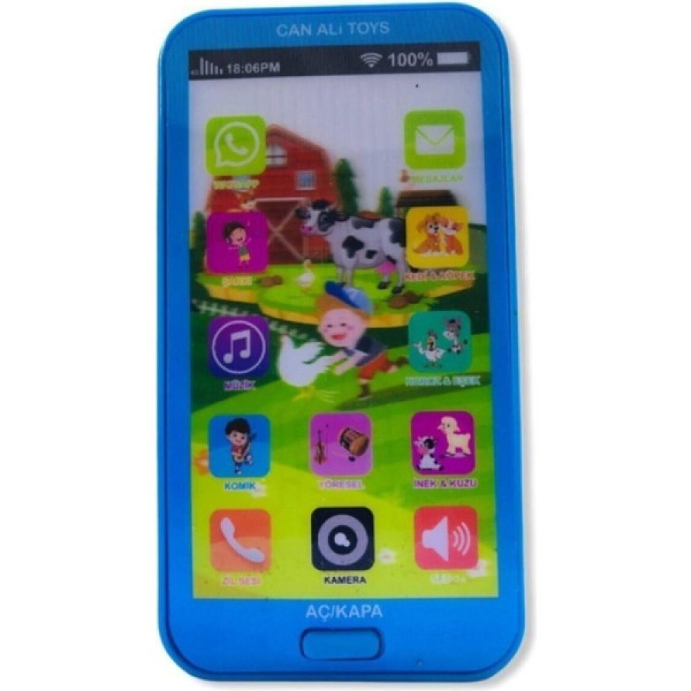 Can Ali Toys Oyuncak Telefon Sesli Işıklı Müzikli Oyuncak Çocuk Telefonu Mavi Telefon Müzikli Oyunc - Renkli Eğitici Oyuncak Fiyatı