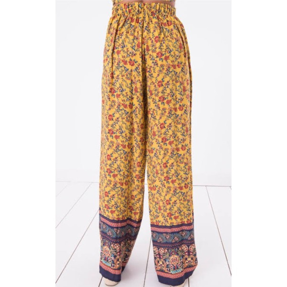 Can Çapar Hardal Desenli Yüksek Bel Palazzo Pantolon Bayan Jeans / Kot Pantolon Fiyatı