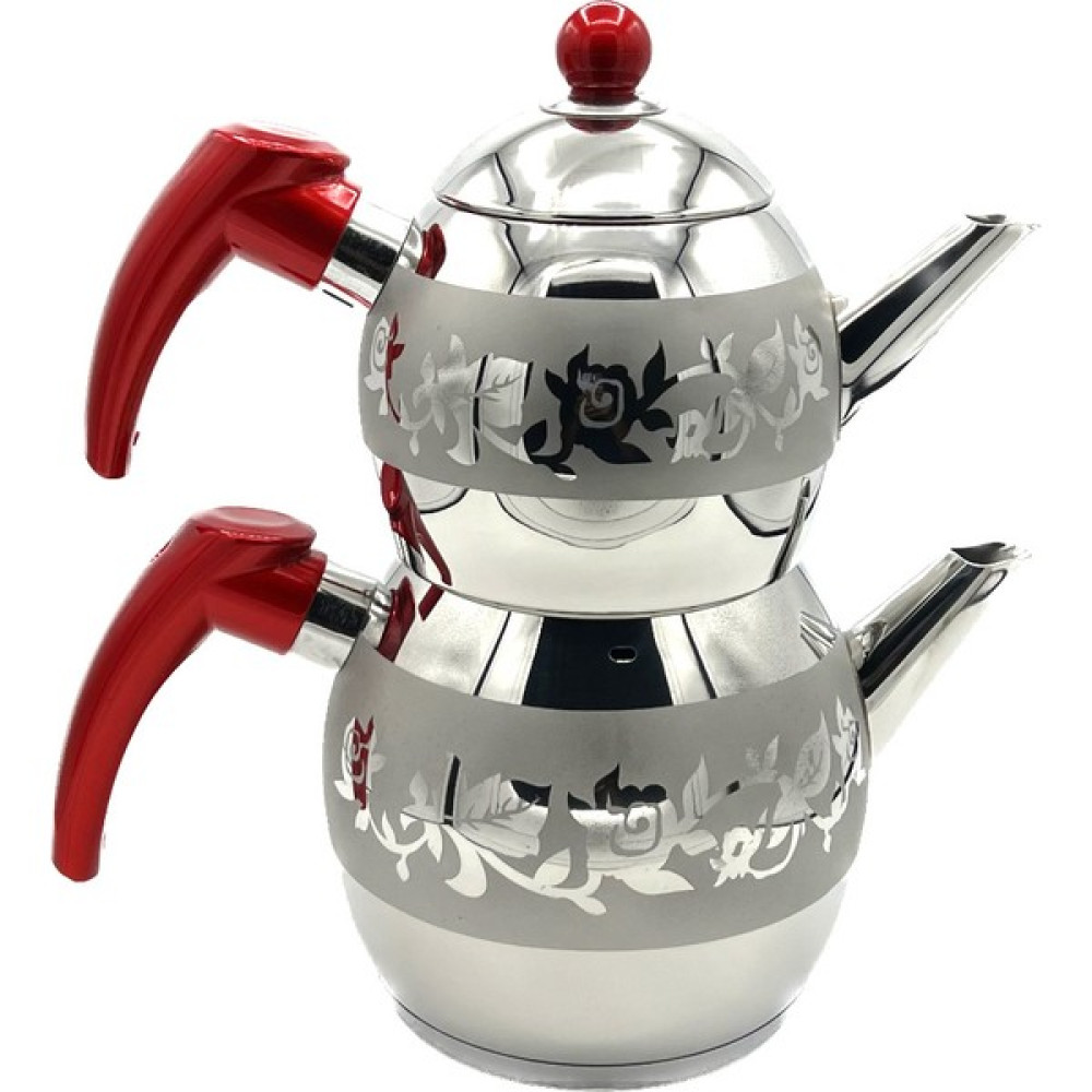 Can Çelik Saten Desenli Olinda Mini Boy Çaydanlık Takımı ( 4 Parça ) Çay / Çaydanlık Setleri Fiyatı