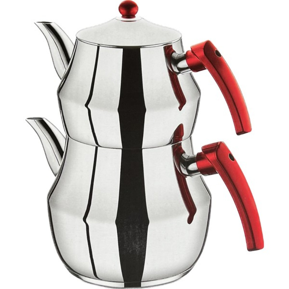 Can Çelik Yakamaz Orta Boy Çaydanlık Takımı ( 4 Parça ) Çay / Çaydanlık Setleri Fiyatı