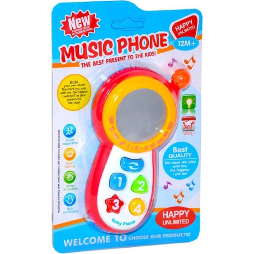Can Em Oyuncak Müzikli Bebek Telefonu Kırmızı Eğitici Oyuncak Fiyatı
