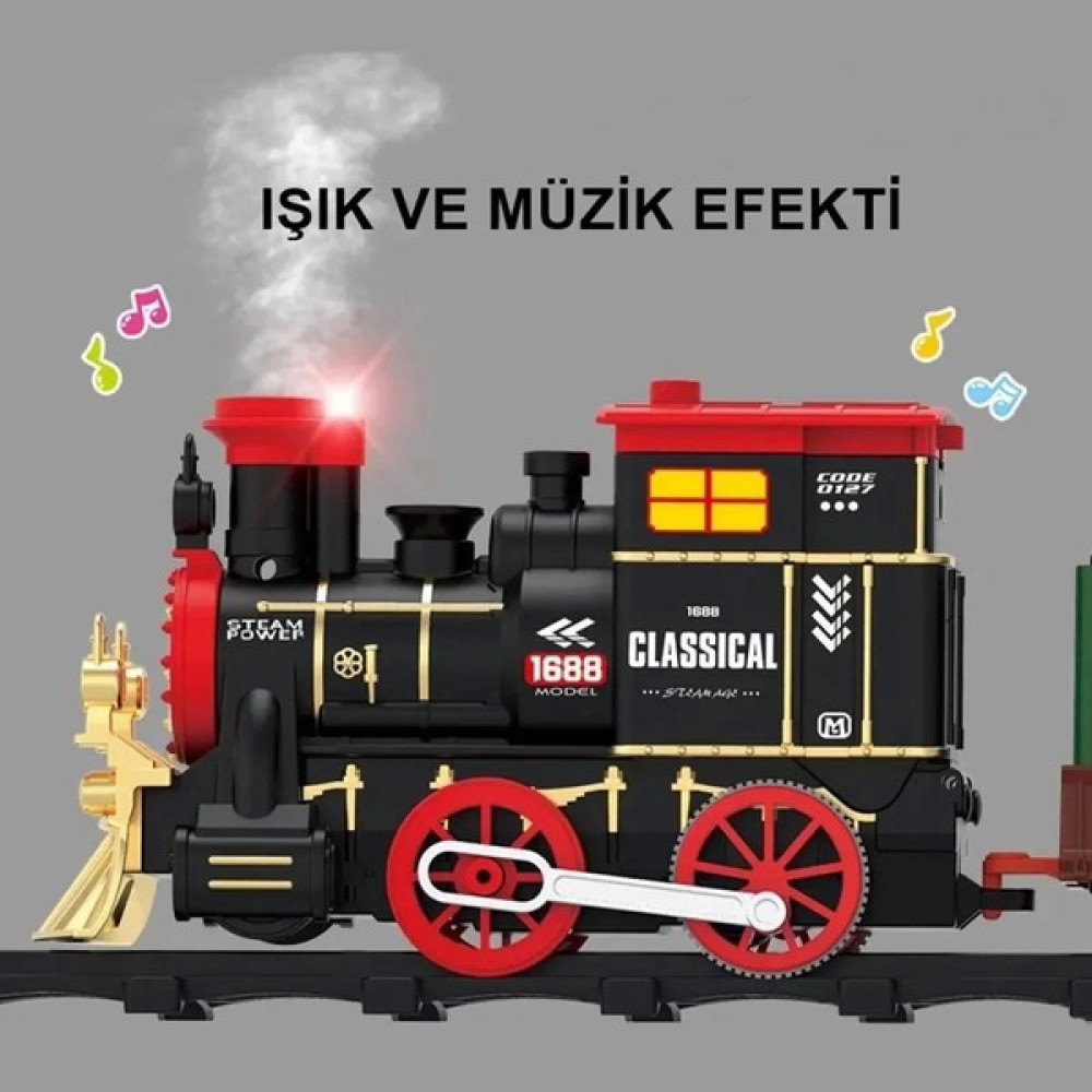 Can İthalat Tren Seti Classic Train Işıklı Sesli Dumanlı  14 Parça Pilli Oto Boyaları Fiyatı
