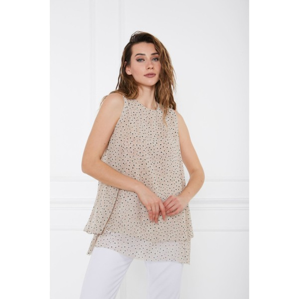 Can Moda Uzun Papatya Desen Şifon Bluz Bluz Fiyatı