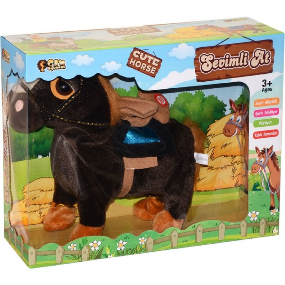 Can Oyuncak YY199011 Kablolu Müzikli Sevimli At 27 cm -Can Peluş Oyuncaklar Fiyatı