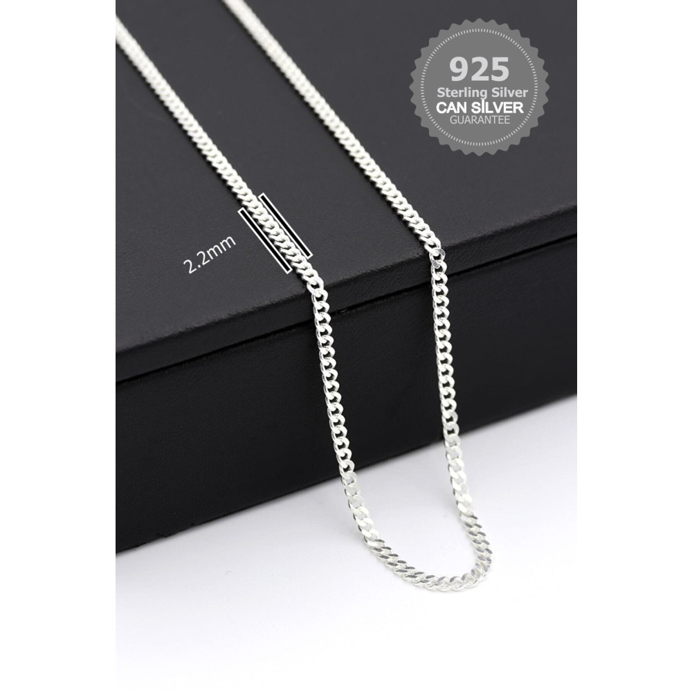 CAN SİLVER 925 Ayar Gümüş 2.2 Mm Gurmet Erkek Kolye 70 cm Beden Gümüş Kolye Fiyatı