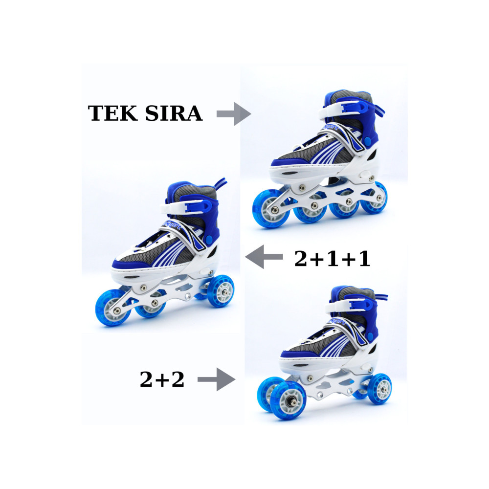 CAN SPORTS Ayarlanabilir Işıklı Tekerlekli Alıştırma Pateni Bsp-8780 38-41 Beden Paten Fiyatı
