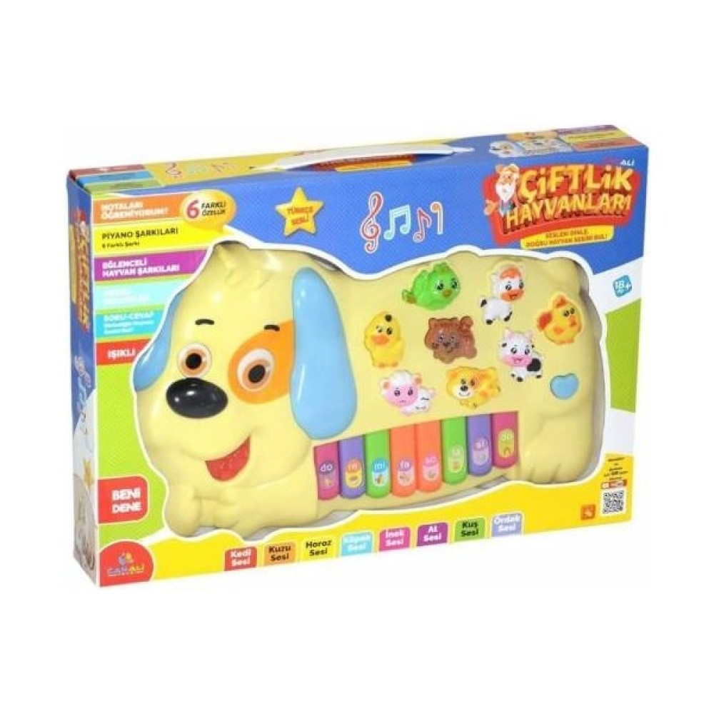 Can Toys Türkçe Sesli Eğitici Köpek Figürlü Piyano CNA-CNL2223 - Renkli Eğitici Oyuncak Fiyatı