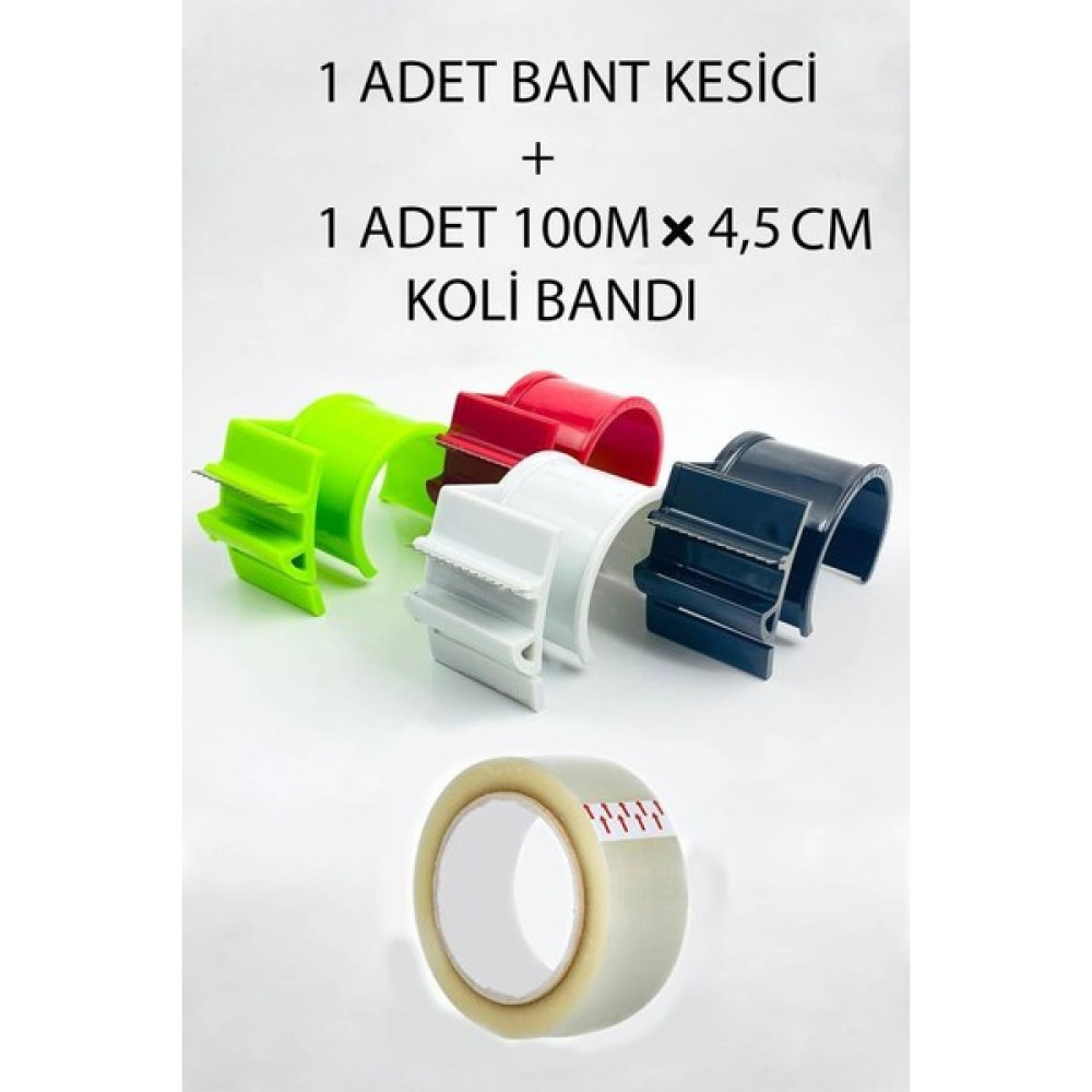 Çanak Sepeti Plastik Koli Bant Kesme Aparatı Makinası & Koli Bandı 100 m ×4.5 cm & Bant Kesici Bant Kesme Aleti Bant Makinesi Fiyatı