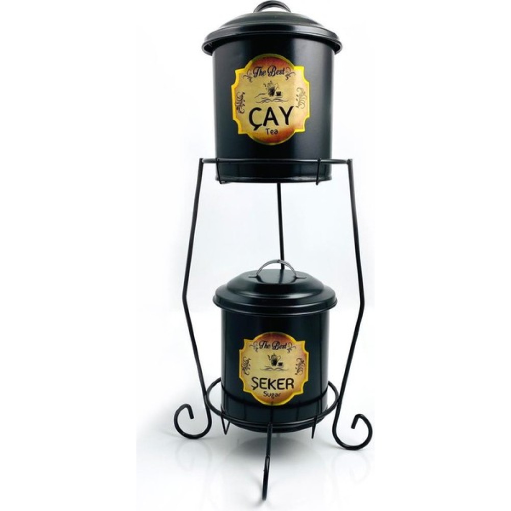 Çanak Sepeti Standlı Metal Çay Şekerlik Üst Üste Çay Kahve Tuz Şeker Kutusu Saklama Kapları Fiyatı