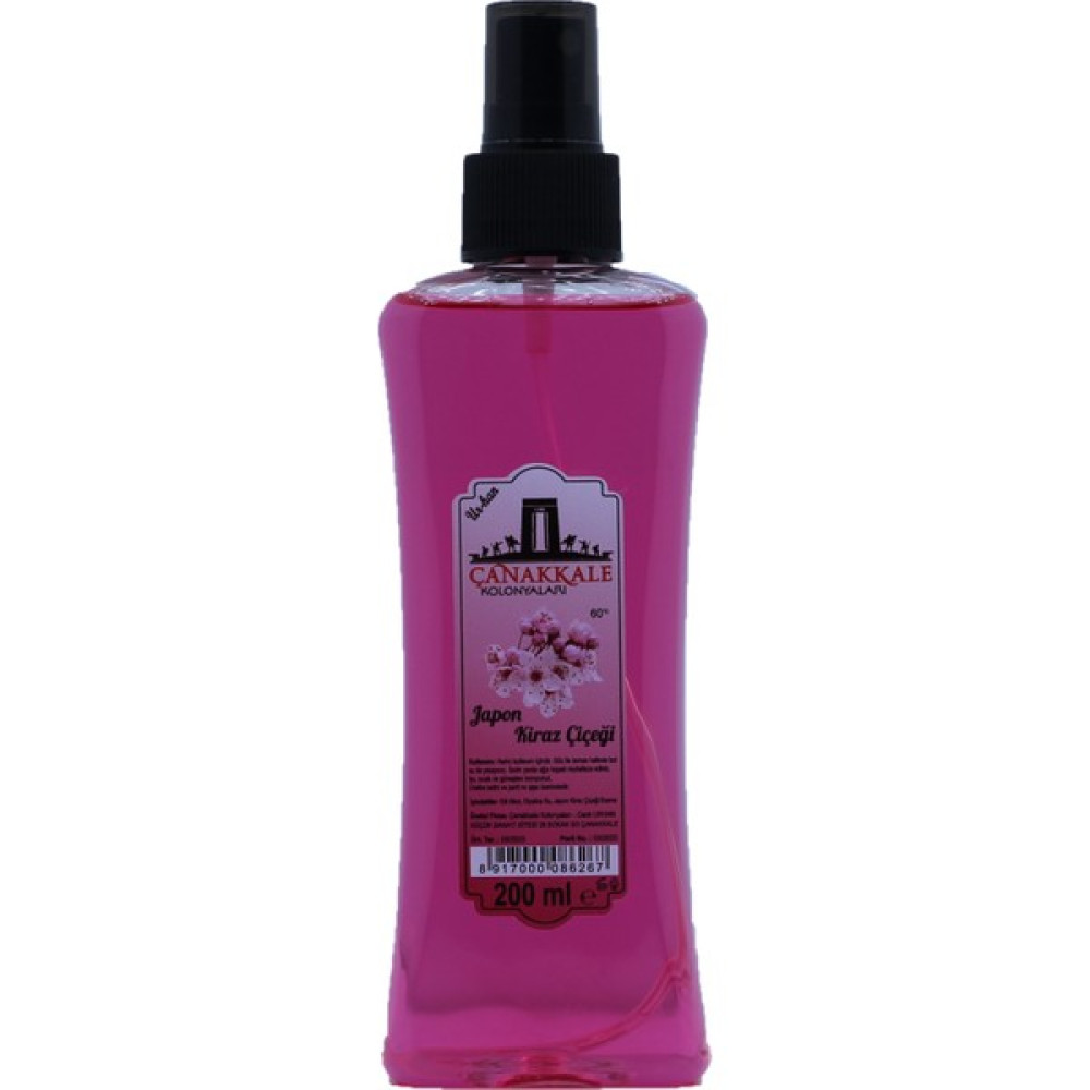 Çanakkale Kolonyaları Japon Kiraz Çiçeği Kolonyası -200 ML Sprey - (PET Şişe) Kolonya & Gülsuyu Fiyatı