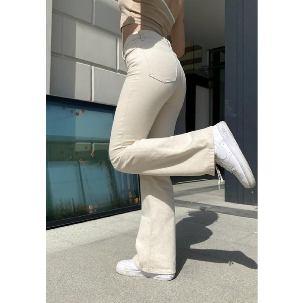 Canan Ataç Kadın Yüksek Bel Toparlayıcı Bol Paça Kot Pantolon Jean Bayan Jeans / Kot Pantolon Fiyatı