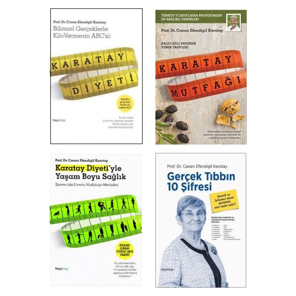 Canan Karatay 4 Kitap Set (Karatay Diyeti, Karatay Mutfağı, Karatay Diyetiyle Yaşam Boyu Sağlık, Gerçek Tıbbın 10 Şifresi) Sağlık Beslenme Kitapları Fiyatı