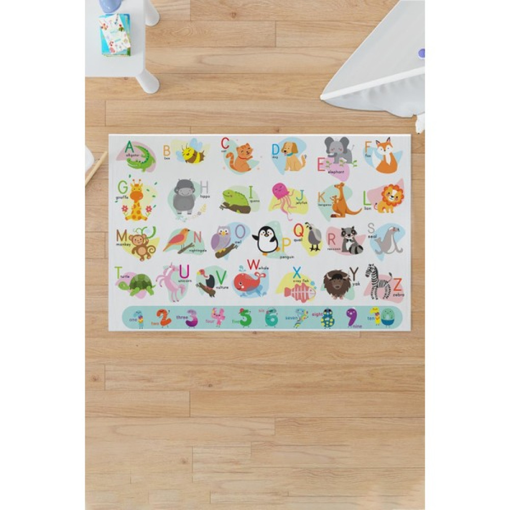 Canary Oyuncak Animal 120*180 cm Kaymaz Tabanlı Oyun Matı Bebek ve Çocuk Halısı - Beyaz - 120 x 180 cm Oyuncak Fiyatı