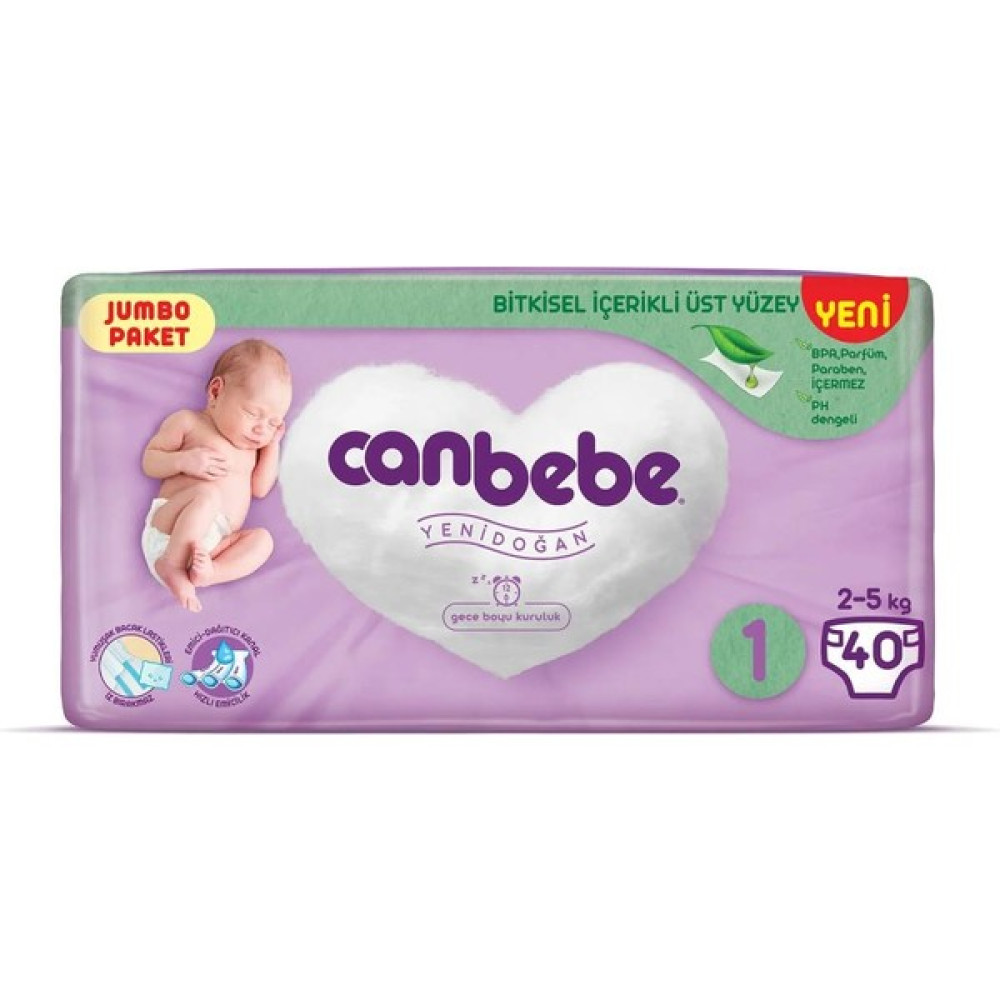Canbebe 1 Beden Avantaj Yenidoğan Bebek Bezi 2 - 5 kg 40 Adet Bebek Bezi Fiyatı
