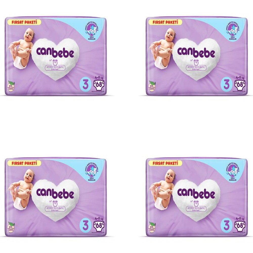 Canbebe 4'lü Canbebe Fırsat Paketi 3 Numara Bebek Bezi Fiyatı