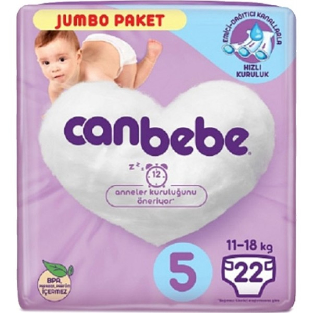 Canbebe 5 Numara Bebek Bezi Junior 11-18 kg Jumbo Paket 22 Adet Bebek Bezi Fiyatı