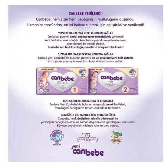 Canbebe Aylık Paket No:6 Extra Large 192 Adet 15+ kg Bebek Bezi