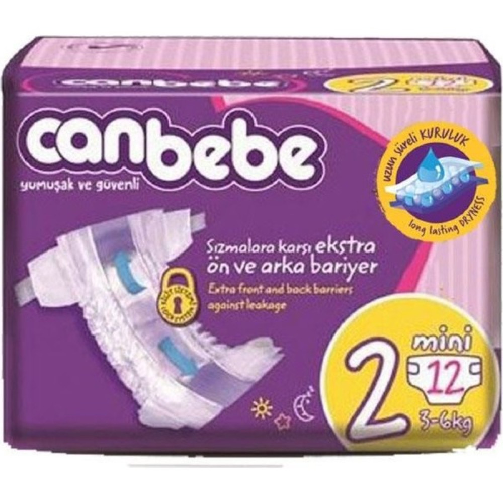 Canbebe Bebek Bezi Deneme Paketi 2 Beden 12 Adet Bebek Bezi Fiyatı