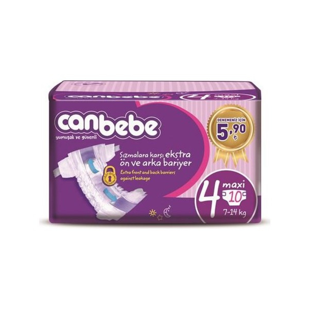 Canbebe Bebek Bezi Deneme Paketi 4 Beden 10 Adet Bebek Bezi Fiyatı