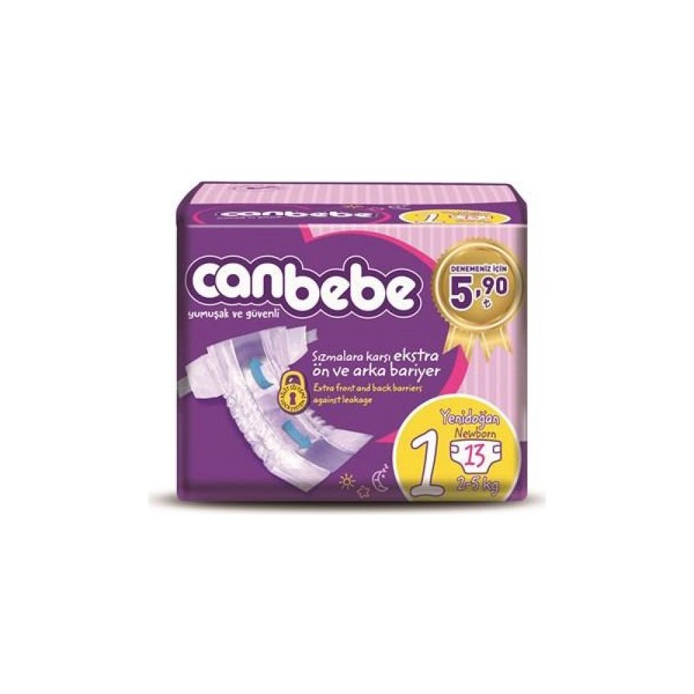 Canbebe Bebek Bezi Deneme Paketi Yenidoğan 1 Beden 13 Adet Bebek Bezi Fiyatı