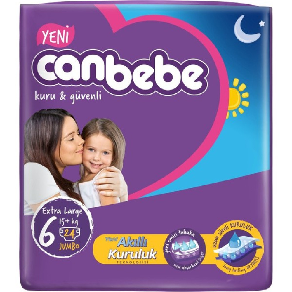 Canbebe Bebek Bezi Jumbo 6 Beden 24 Adet Bebek Bezi Fiyatı