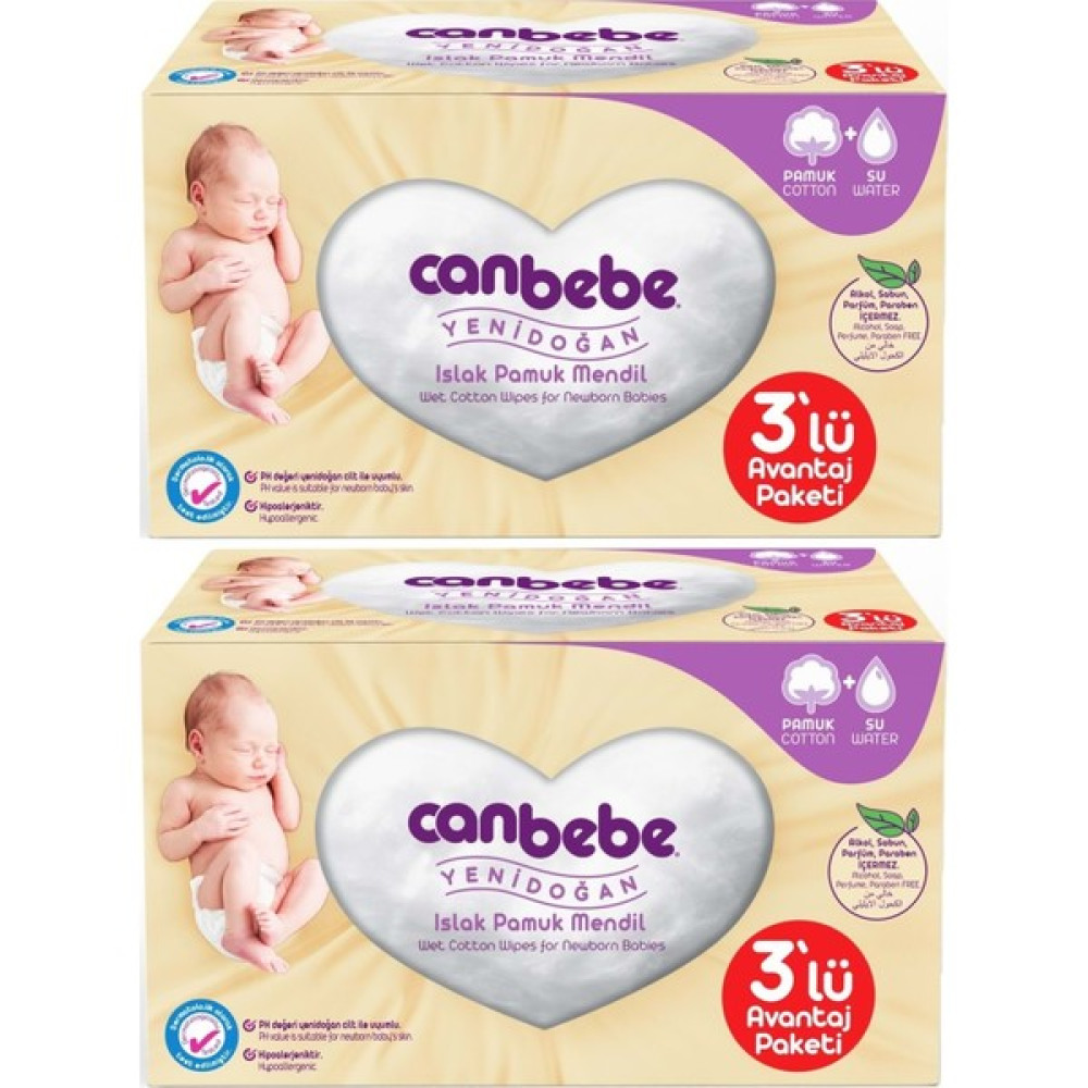Canbebe Islak Havlu Mendil Yenidoğan Pamuksu 6 Lı Set 240 Yaprak - 1 Bebek Bakım Fiyatı