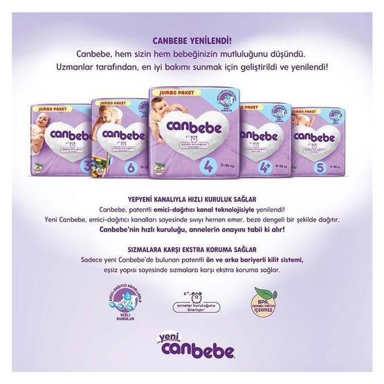 Canbebe Jumbo No:4 Maxi 320 Adet Bebek Bezi