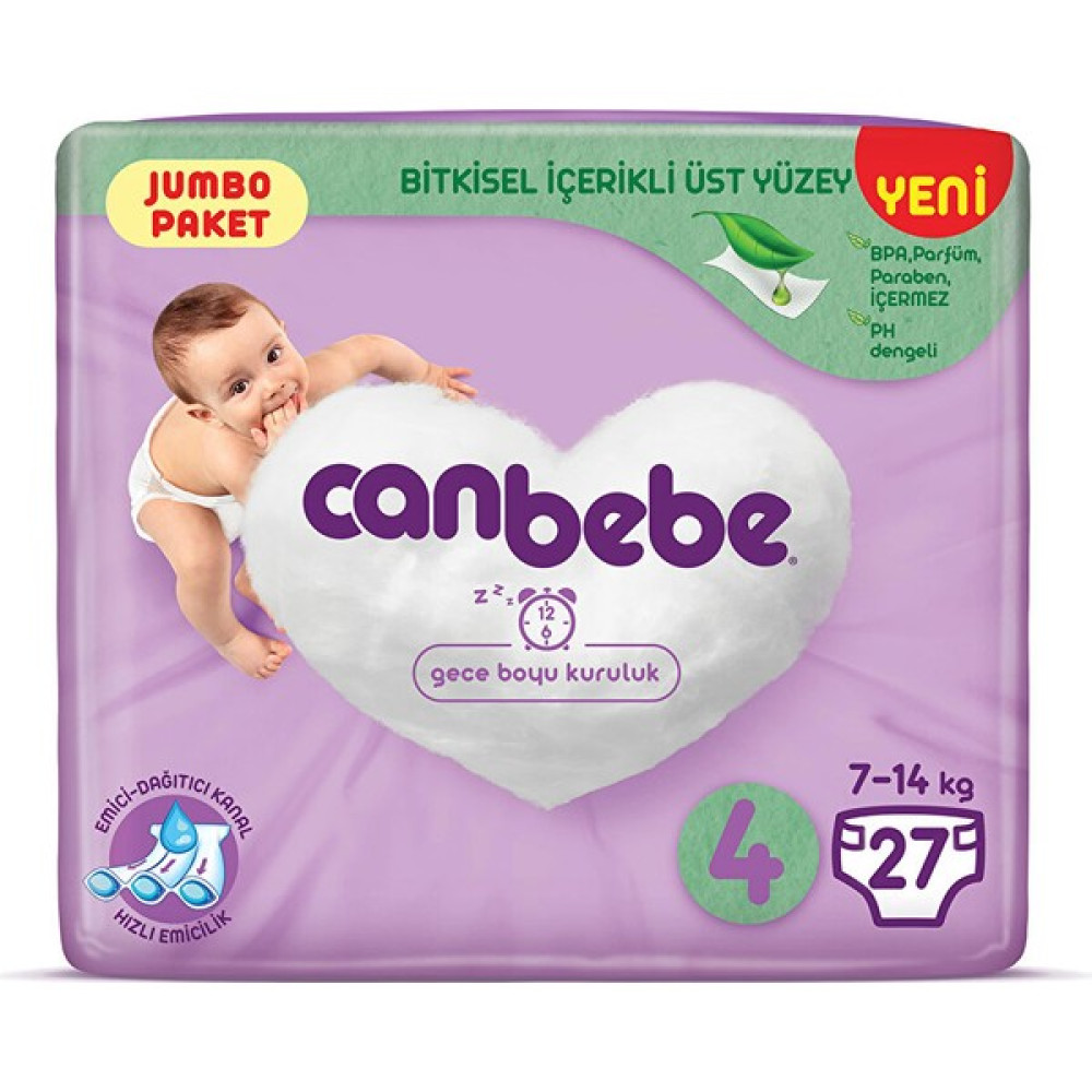 Canbebe Maxi 4 Beden Jumbo Paket Bebek Bezi 27 Adet Bebek Bezi Fiyatı