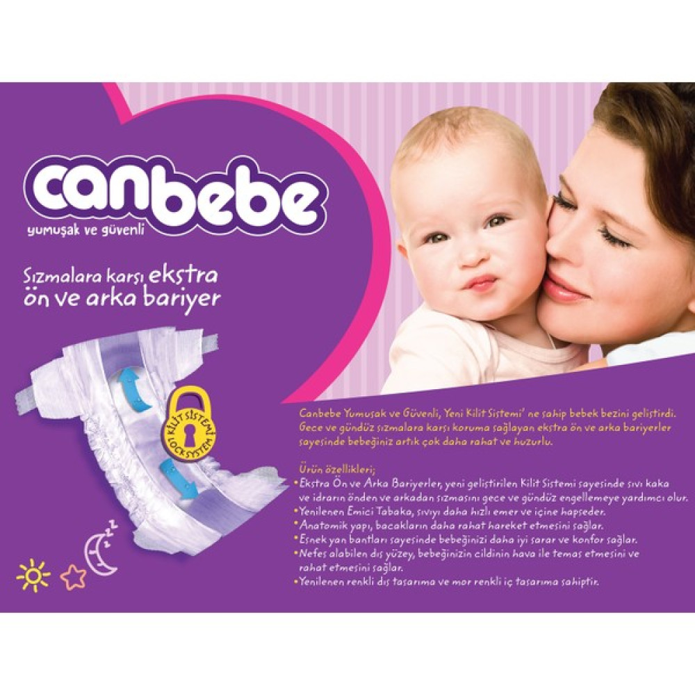 Canbebe Süper Eko Paket No:4+ (9-16 kg) Maxi Plus 26 Adet - 4+ Bebek Bezi Fiyatı