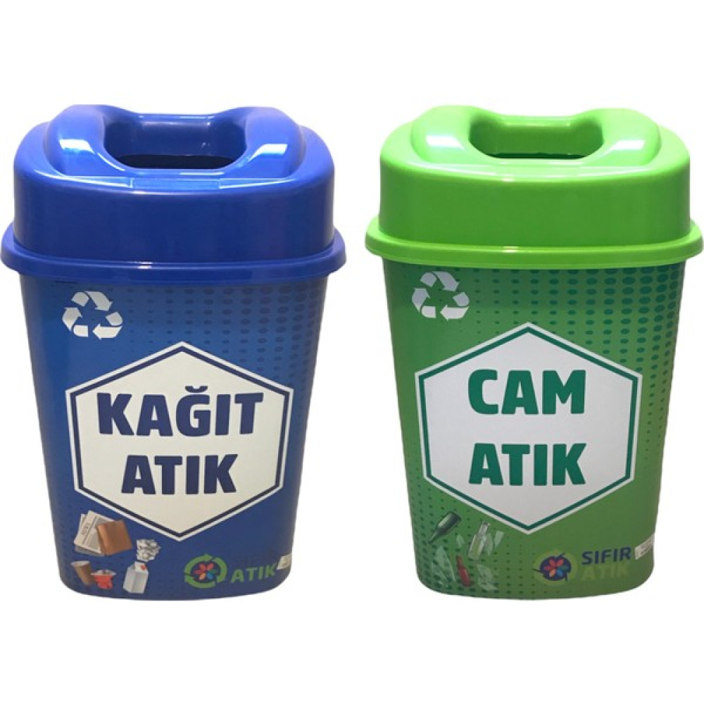 Canbey Sıfır Atık Geri Dönüşüm Atık Kutusu 2'li Set 60 Lt Dekoratif Bahçe Ürünleri Fiyatı
