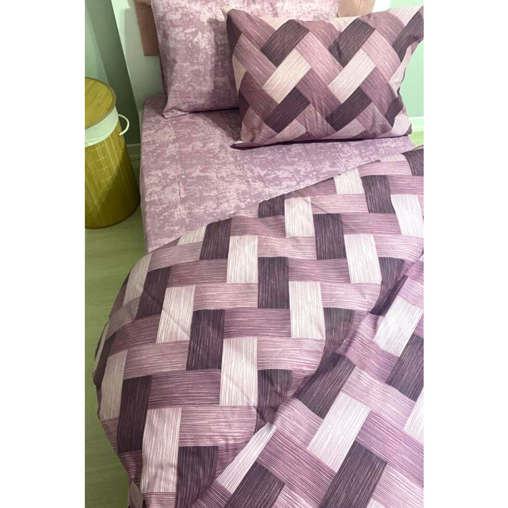 CANDAN ÇEYİZ Zikzak Mürdüm 4 Parça Lastikli Çarşaflı Tek Kişilik (100X200 CM) Nevresim Takımı Nevresim Takımı Fiyatı
