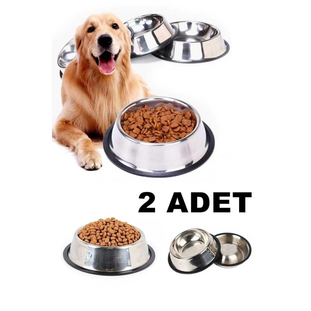 Canderel 2 Adet Paslanmaz Çelik Mama Su Kabı Alt Taban 16 Cm (250 Ml) Evcil Hayvan Ürünleri Fiyatı
