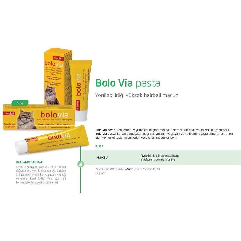 Candioli Bolovia Tamamlayıcı Malt Pastası 50 gr İstiridye Aromalı Kedi Maması Tüy Yumağı Önleyici - 50 g Evcil Hayvan Ürünleri Fiyatı