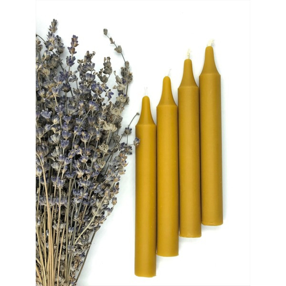 Candle Beeswax Balmumu Kalem Mum (4'lü Paket) - Sarı - 1 Adet Dekoratif Mum Fiyatı