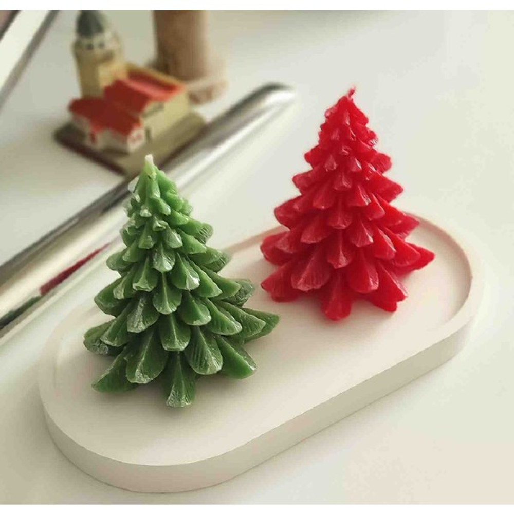 Candle's Flame Candles Flame Sunumluk ve 2 Adet Yılbaşı Çam Ağacı Mum Hediyelik Yılbaşı Süsü Yılbaşı Süs ve Aksesuarları Fiyatı