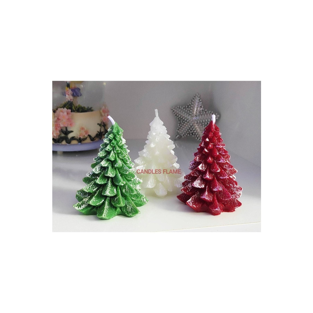 Candles Flame Dekortatif Yılbaşı Mumu 3lü Çam Ağacı Dekoratif Mum Fiyatı