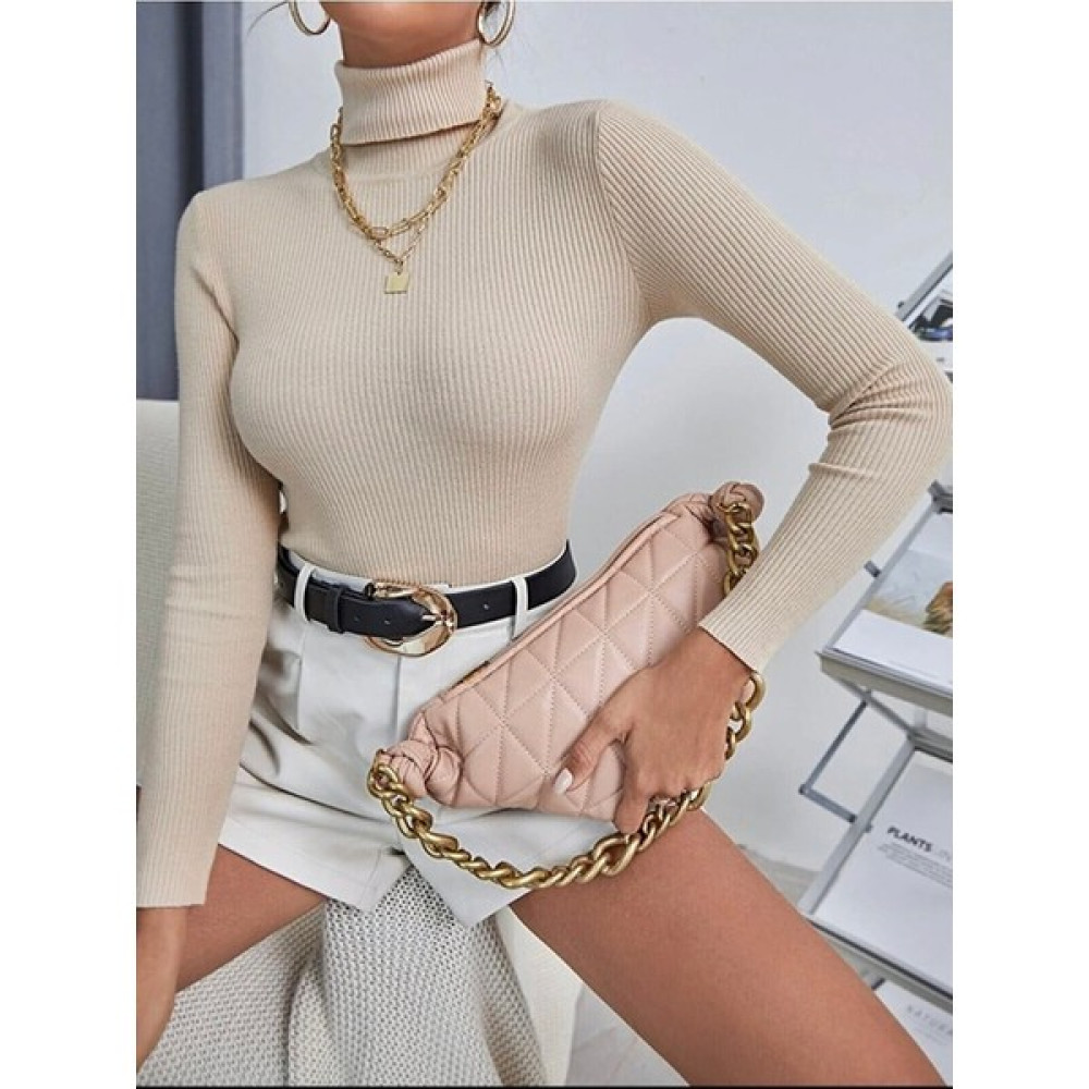 Candy Butik Pamuklu Balıkçı Yaka Kaşkorse Şardonlu Slimfit Boğazlı Kazak Bayan Kazak & Süveter & Triko Fiyatı